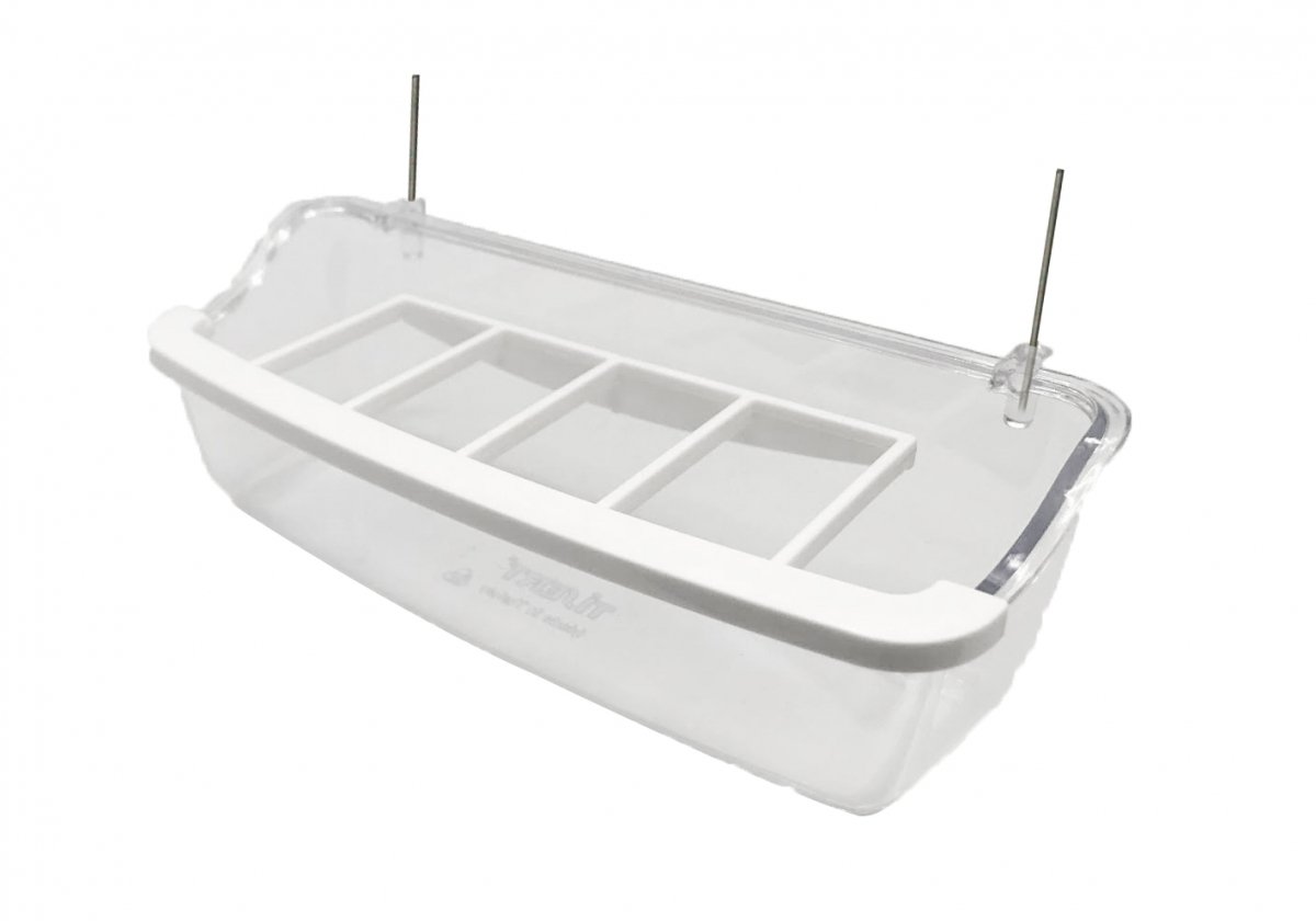 TİSERT Telli Izgaralı Yemlik Şeffaf - 15 cm - 10 lu