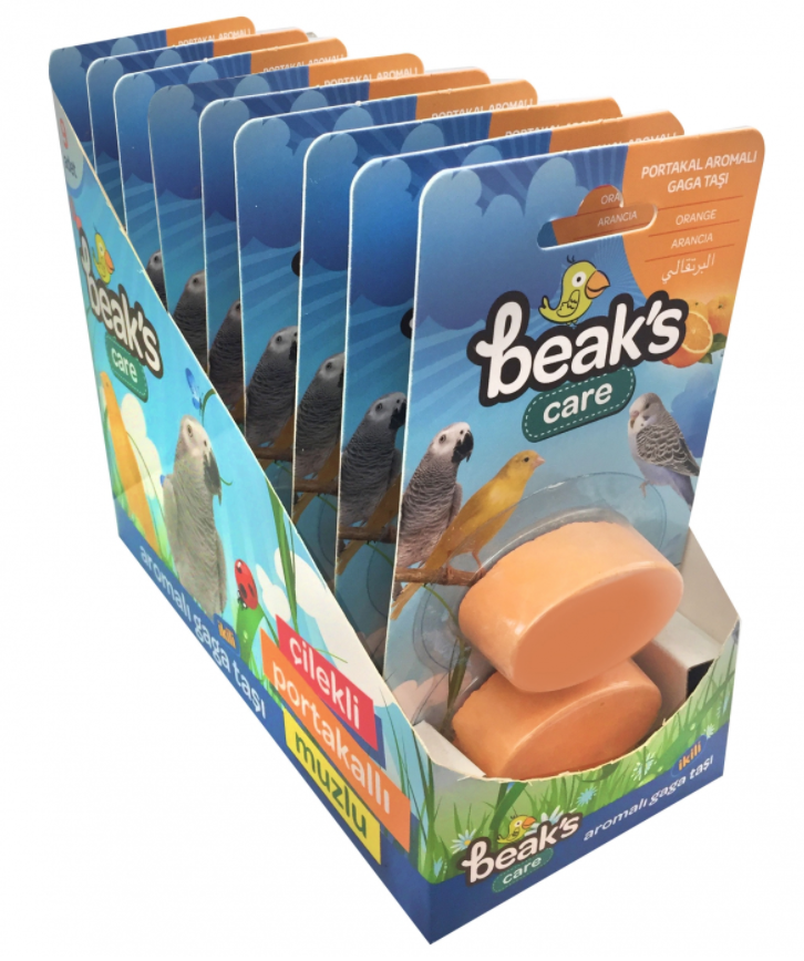 BEAKS Portakal Aromalı Gaga Taşı - İkili 9'lu