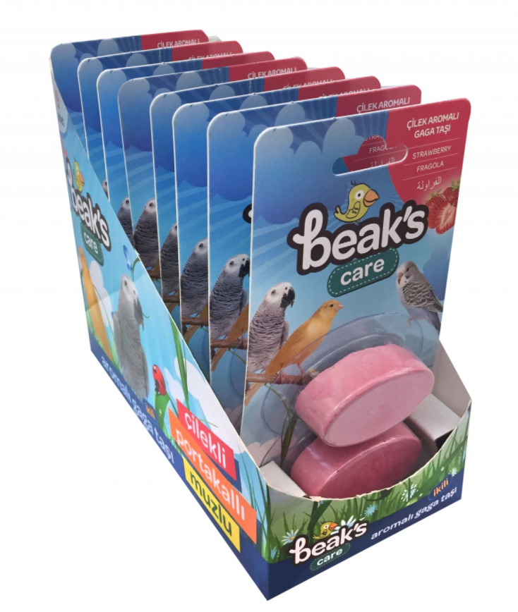 BEAKS Çilek Aromalı Gaga Taşı - İkili 9'lu