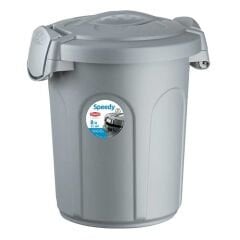 Speedy Yuvarlak Mama Kutusu 8 Litre Gri (8)
