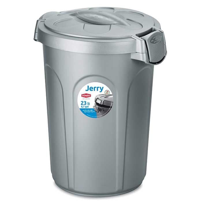 Jerry Yuvarlak Mama Kutusu 23 Litre Gri (6)