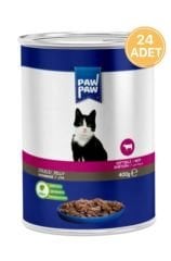 PAW PAW KEDİ SIĞIR ETLİ GRAVY 400 GR KONSERVE 24 ADET