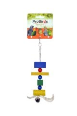 RENKLİ TAHTALI ZİLLİ NO-2 KUŞ OYUNCAĞI