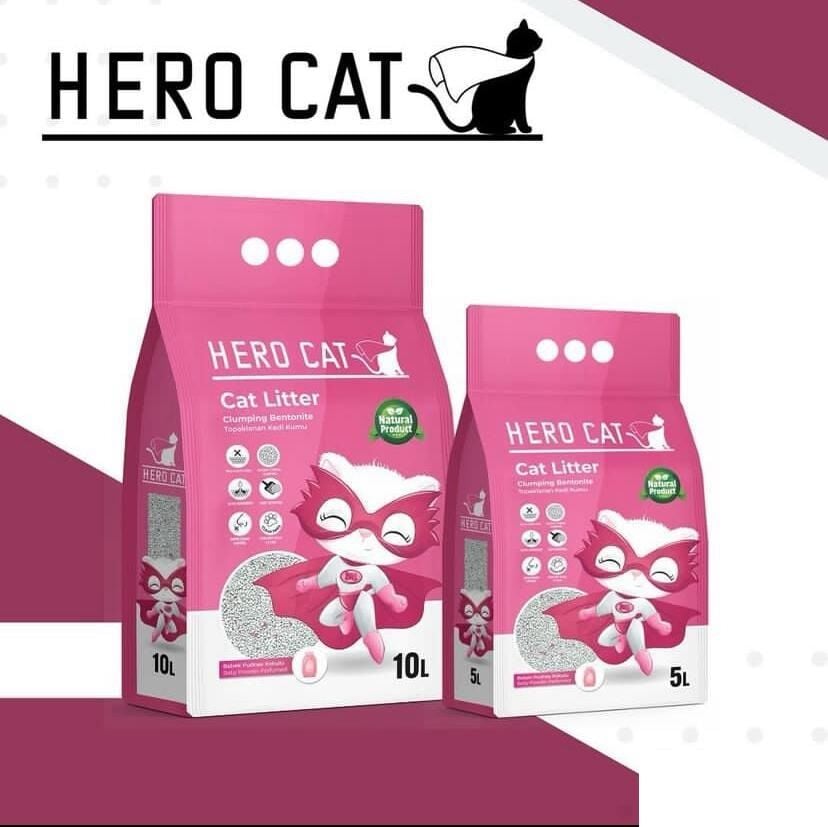 Hero Cat Pudra Kokulu Bentonit Kedi Kumu 5 Lt