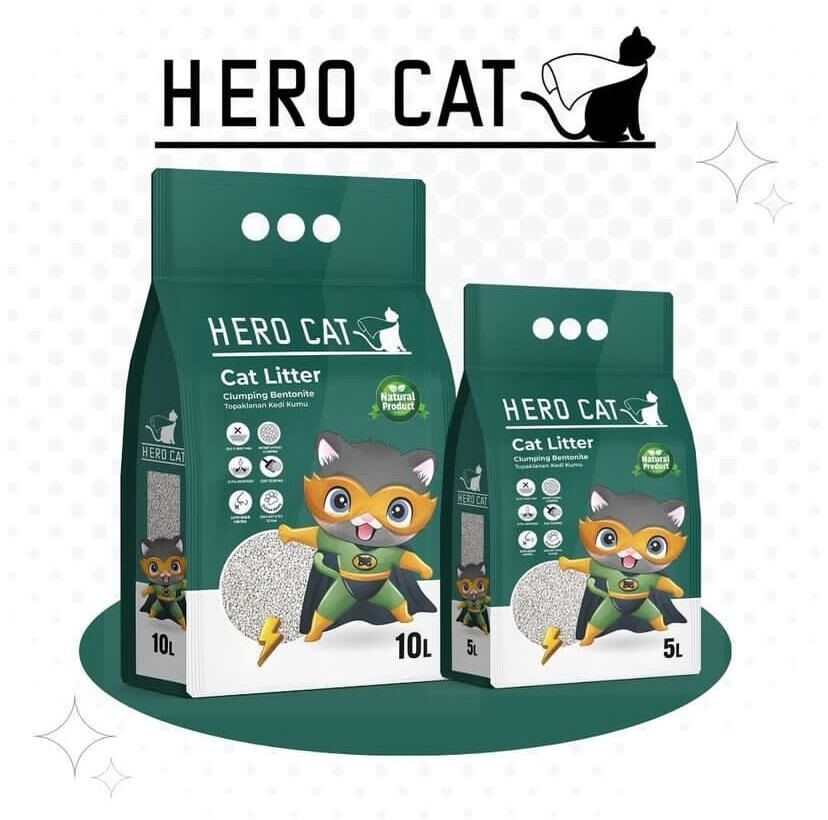 Hero Cat Lavantalı Bentonit Kedi Kumu 5 lt