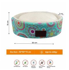Anti Bakteriyel Yıkanabilir Koku Tutmaz Kedi Köpek Yatağı Model 2
