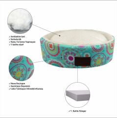 Anti Bakteriyel Yıkanabilir Koku Tutmaz Kedi Köpek Yatağı Model 2