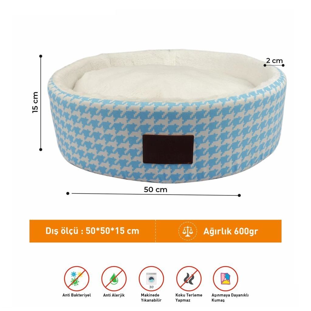 Anti Bakteriyel Yıkanabilir Koku Tutmaz Kedi Köpek Yatağı Model 3