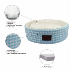 Anti Bakteriyel Yıkanabilir Koku Tutmaz Kedi Köpek Yatağı Model 3