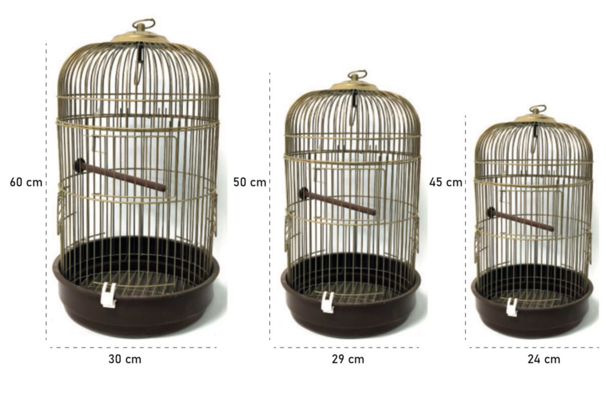 3 Lü Büyük İç İçe Pirinç Silindir Kafes