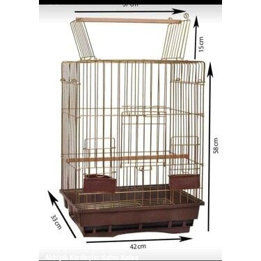 Üsten Açılır Galvaniz Kaplama Papağan Kafesi