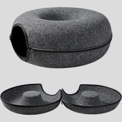 Keçe Kedi Yuva Tüneli Dört Mevsim Evrensel Yaz Kedi Evi Kış Sıcak Kapalı Yuva