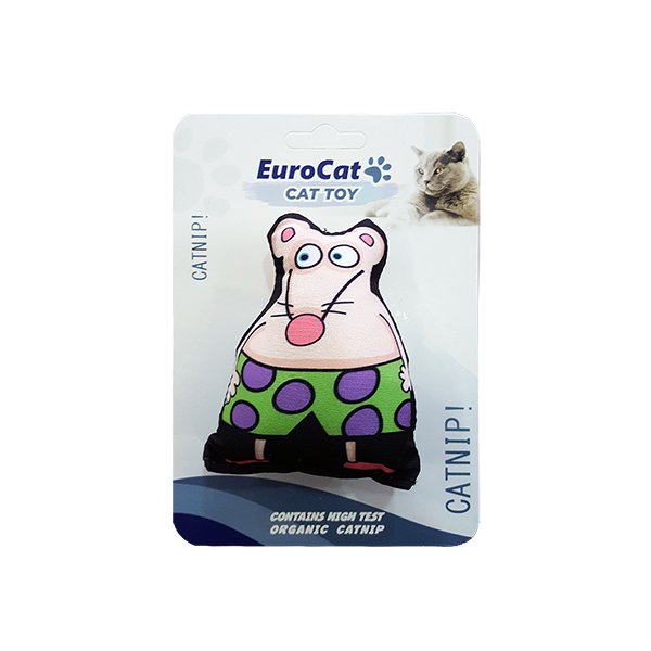 EuroCat Catnip Kedi Oyuncağı Süper Fare Beyaz 9,5 cm