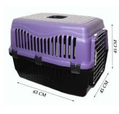 Büyük Boy Kedi Köpek Taşıma Demir Kapılı 45x63x45 cm