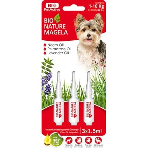 Bio Pet Active Doğal Köpek 1-10 KG Derim Bakım Damlatma Ense Damlası 6 ml