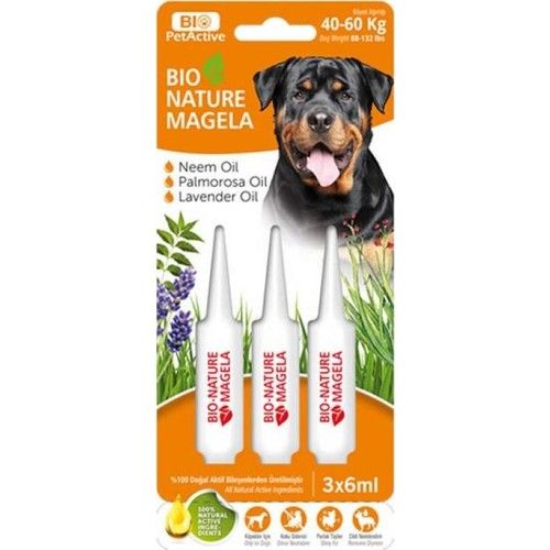 Bio Pet Active Doğal Köpek 40-60 KG Derim Bakım Damlatma Ense Damlası 6 ml