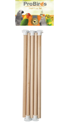Plastik Tünek Başlıklı Tahta Tünek 5'Li 12 mm 40 cm