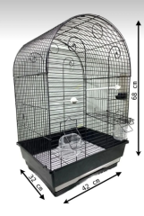 Siyah Büyük Boy Kafes 68x42x32 cm