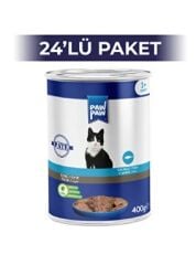 PawPaw Paw Paw Pate Balıklı Yetişkin Kedi Konserve Maması 400 gr 24