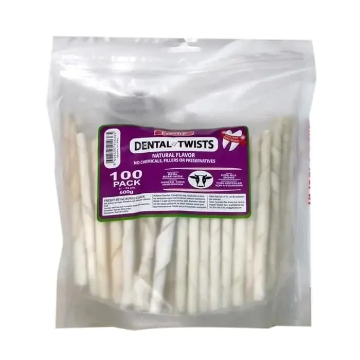 Freshy Beyaz Sütlü Burgu Çubuk Köpek Ödülü 100 Adet