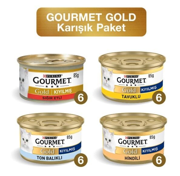 Purina Gourmet Gold Karışık Kedi Konservesi 85 gr X 48 Adet
