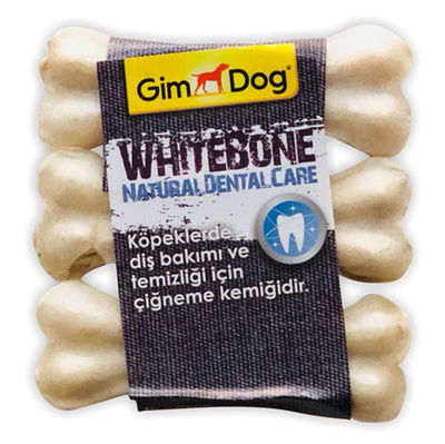 GimDog Mordimi Beyaz Press Köpek Ödül Kemiği 9 cm – 3'lü Pake